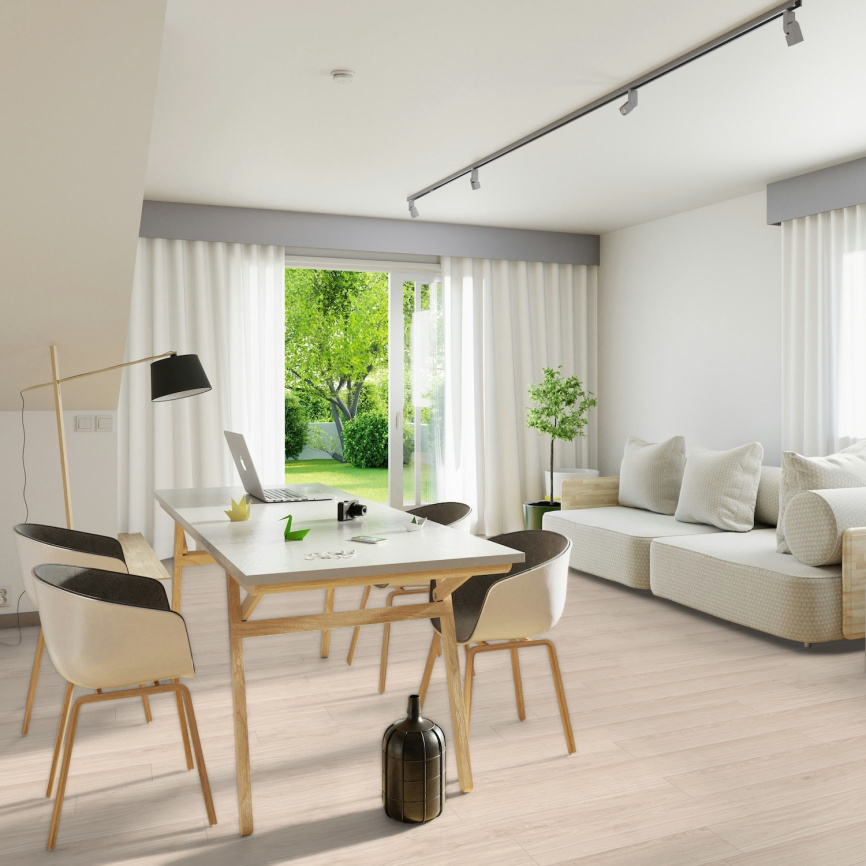 Ламинат SWISS KRONO Mediator (Ecologik) «Дуб Вейвлесс Белый» фото 1